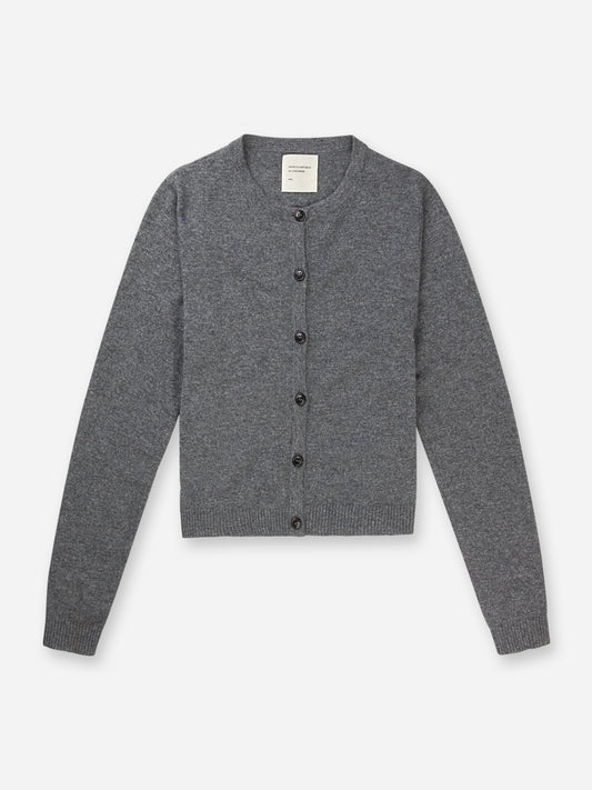 Womens Cardigan in Heather Grey Cashmere