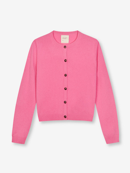 Womens O Cardigan in Pink Cashmere